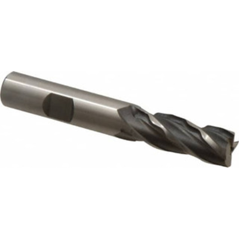 Weldon 1/2 Diam 4-Flute 30 Cobalt Square Roughing & Finishing End Mill Uncoated, 1-1/4 LOC, 3-1/4 OAL, 1/2 Shank Diam 66306-00-W – 81753329