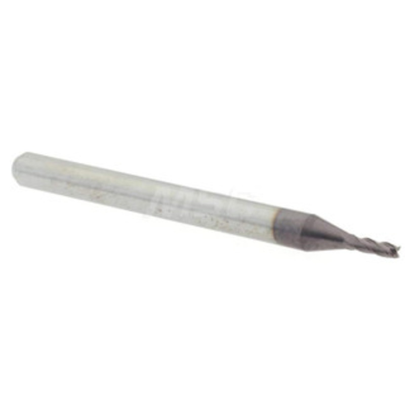 Accupro 0.05, 0.15 LOC, 1/8 Shank Diam, 1-1/2 OAL, 4 Flute, Solid Carbide Square End Mill Single End, AlTiN Finish, Spiral Flute, 30 Helix, Centercutting, Series Miniature 6501955 – 78958352