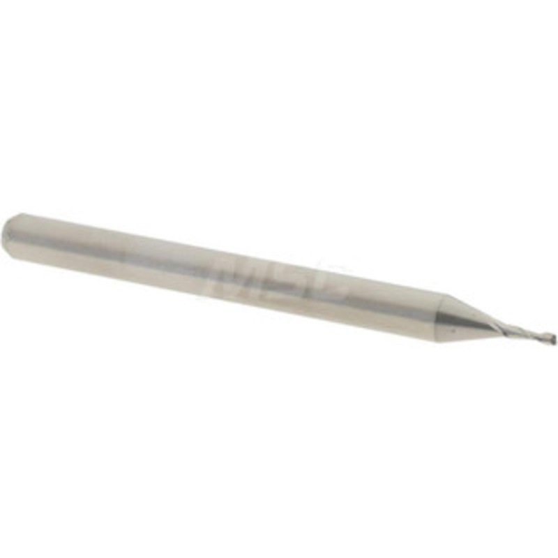 Accupro 0.032, 0.096 LOC, 1/8 Shank Diam, 1-1/2 OAL, 2 Flute, Solid Carbide Square End Mill Single End, Uncoated, Spiral Flute, 30 Helix, Centercutting, Right Hand Cut, Right Hand Flute, Series Miniature 6500065 – 37289675