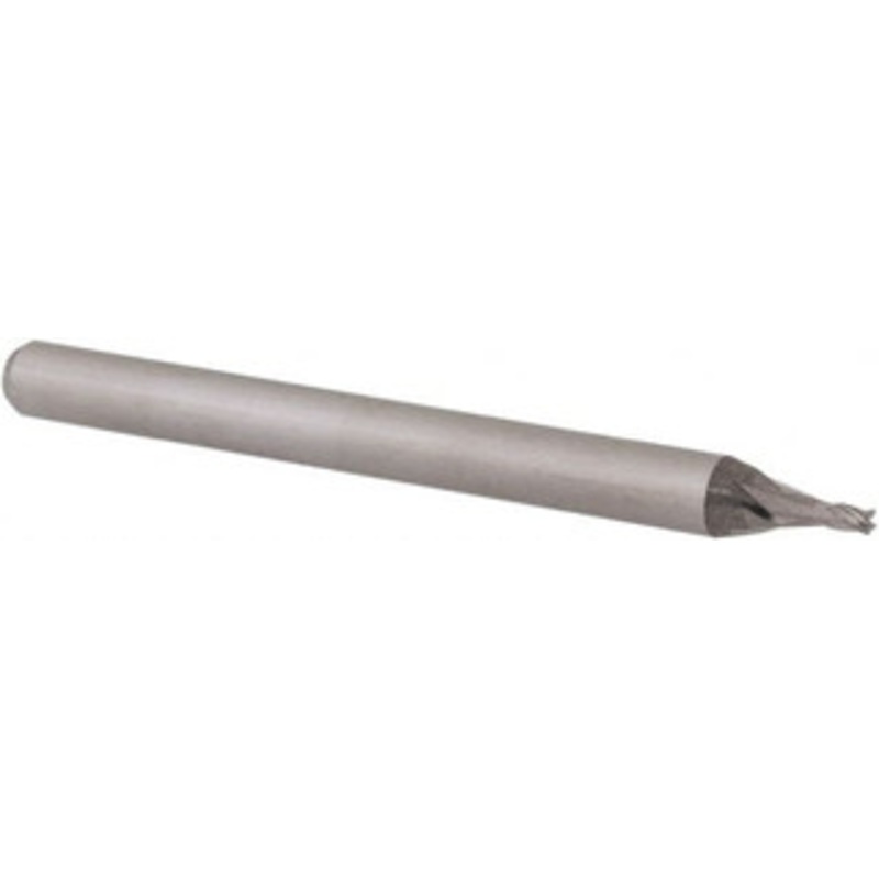 Accupro 0.04, 0.06 LOC, 1/8 Shank Diam, 1-1/2 OAL, 4 Flute, Solid Carbide Square End Mill Single End, Uncoated, Spiral Flute, 30 Helix, Centercutting, Right Hand Cut, Right Hand Flute, Series Miniature 6503720 – 62777750