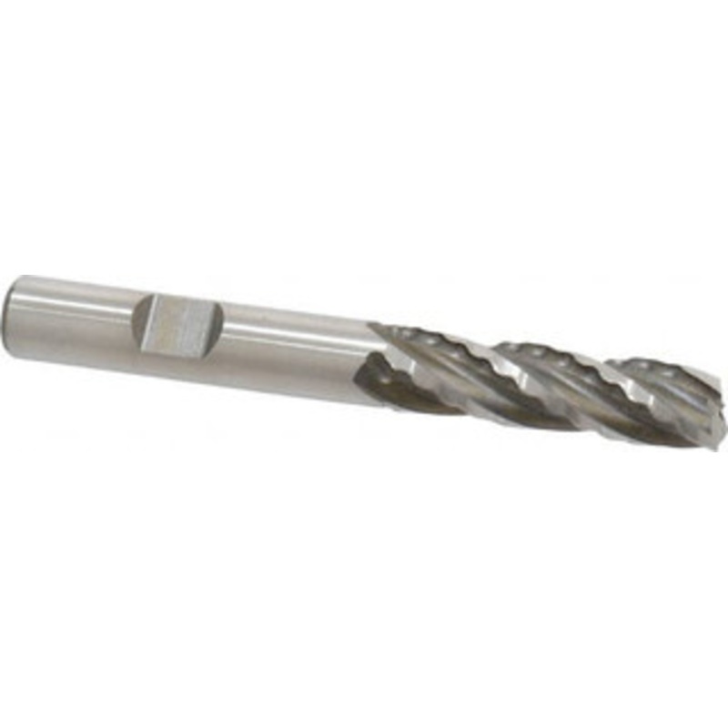 Weldon 3/8 Diam 4-Flute 30 High Speed Steel Square Roughing & Finishing End Mill Uncoated, 1-3/8 LOC, 3-1/8 OAL, 3/8 Shank Diam 65804-00-W – 81750259