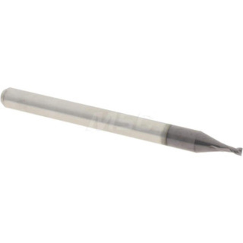 Accupro 0.045, 0.068 LOC, 1/8 Shank Diam, 1-1/2 OAL, 2 Flute, Solid Carbide Square End Mill Single End, AlTiN Finish, Spiral Flute, 30 Helix, Centercutting, Right Hand Cut, Right Hand Flute, Series Miniature 6500324 – 37291051