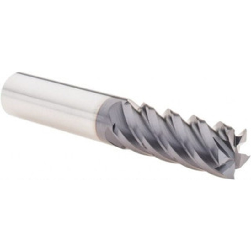 YG-1 1/2 Diam, 1-1/4 LOC, 5 Flute Solid Carbide Roughing Square End Mill TiAlN Finish, 3 OAL, 1/2 Shank Diam, Single End, 45 Helix 86593TF – 79093985