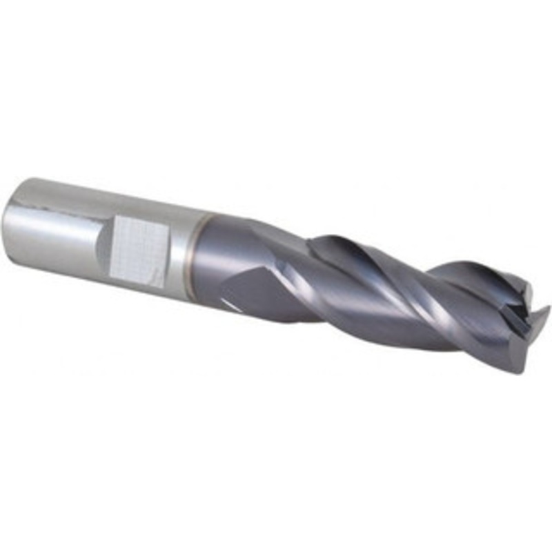 YG-1 1/2 Diam 3 Flute Solid Carbide 0.03 to 0.035 Corner Radius End Mill TiAlN Finish, 3 OAL, 1-1/4 LOC, 1/2 Shank Diam, 35 Helix, RH Cut, RH Flute 56593TF – 88600523