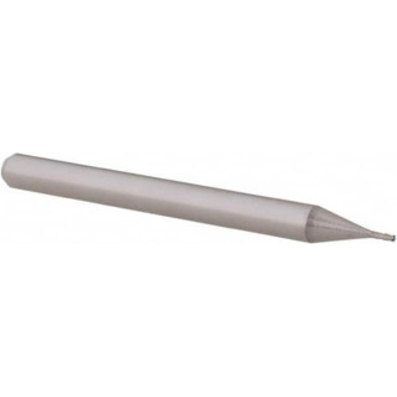 Accupro 0.023, 0.069 LOC, 1/8 Shank Diam, 1-1/2 OAL, 4 Flute, Solid Carbide Square End Mill Single End, Uncoated, Spiral Flute, 30 Helix, Centercutting, Right Hand Cut, Right Hand Flute, Series Miniature 6501893 – 62772983