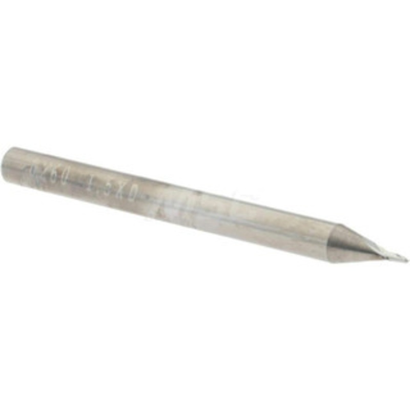 Accupro 0.026, 0.039 LOC, 1/8 Shank Diam, 1-1/2 OAL, 2 Flute, Solid Carbide Square End Mill Single End, Uncoated, Spiral Flute, 30 Helix, Centercutting, Right Hand Cut, Right Hand Flute, Series Miniature 6500282 – 37290582