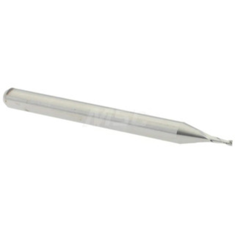 Accupro 0.033, 0.099 LOC, 1/8 Shank Diam, 1-1/2 OAL, 2 Flute, Solid Carbide Square End Mill Single End, Uncoated, Spiral Flute, 30 Helix, Centercutting, Right Hand Cut, Right Hand Flute, Series Miniature 6500067 – 37289683