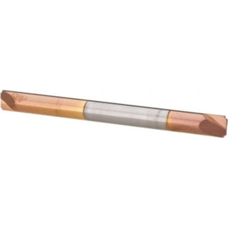 Accupro 0.01 Radius, 1/8 Diam, 2 Flute Solid Carbide Corner Rounding End Mill Double End, TiCN Finish, 1-1/2 OAL, 1/8 Shank Diam 12180298 – 08480766