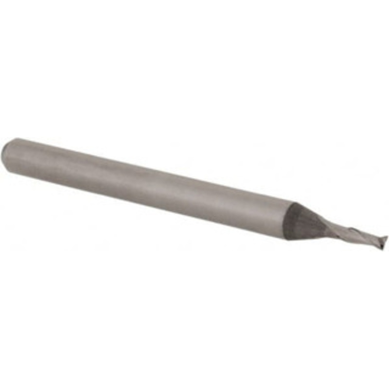 Accupro 0.049, 0.147 LOC, 1/8 Shank Diam, 1-1/2 OAL, 2 Flute, Solid Carbide Square End Mill Single End, Uncoated, Spiral Flute, 30 Helix, Centercutting, Right Hand Cut, Right Hand Flute, Series Miniature 6500332 – 62774054