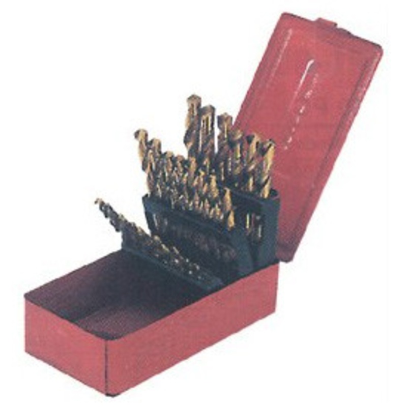 YG-1 Gold Tin-Coated HSS & Cobalt Drill Set, Jobbers Length, DLGP513SET, 26 pcs., Size A-Z – GP-513